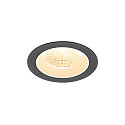 Indbygnings loftlampe NUMINOS� M rund, egnet til VDU-arbejdsstationer IP20, sort, hvid, lakeret d�mpbar