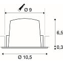 SLV Indbygnings loftlampe NUMINOS� M egnet til VDU-arbejdsstationer IP20, sort, hvid d�mpbar