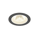 Indbygnings loftlampe NUMINOS� M rund, egnet til VDU-arbejdsstationer IP20, sort, hvid, lakeret d�mpbar