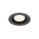 Indbygnings loftlampe NUMINOS� M rund, egnet til VDU-arbejdsstationer IP20, sort, lakeret d�mpbar