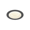 Indbygnings loftlampe NUMINOS� M rund, egnet til VDU-arbejdsstationer IP20, sort, hvid, lakeret d�mpbar