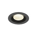 Indbygnings loftlampe NUMINOS� M rund, egnet til VDU-arbejdsstationer IP20, sort, lakeret d�mpbar