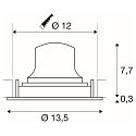 SLV ceiling recessed luminaire NUMINOS� MOVE M round, suitable for VDU workstation IP20, black, white, lacquered dimmable