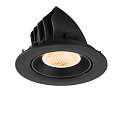 SLV Indbygnings loftlampe NUMINOS� GIMBLE L rund, egnet til VDU-arbejdsstationer IP20, sort, lakeret d�mpbar