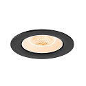 SLV Indbygnings loftlampe NUMINOS� GIMBLE L rund, egnet til VDU-arbejdsstationer IP20, sort, hvid, lakeret d�mpbar