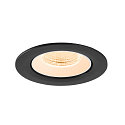 SLV Indbygnings loftlampe NUMINOS� GIMBLE L rund, egnet til VDU-arbejdsstationer IP20, sort, hvid, lakeret d�mpbar