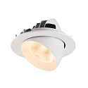 SLV Indbygnings loftlampe NUMINOS� GIMBLE L rund, egnet til VDU-arbejdsstationer IP20, hvid, lakeret d�mpbar