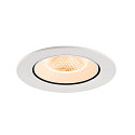 SLV Indbygnings loftlampe NUMINOS� GIMBLE L rund, egnet til VDU-arbejdsstationer IP20, hvid, lakeret d�mpbar