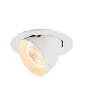 Indbygnings loftlampe NUMINOS� GIMBLE L rund, egnet til VDU-arbejdsstationer IP20, hvid, lakeret d�mpbar
