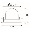 SLV Indbygnings loftlampe NUMINOS� GIMBLE L rund, egnet til VDU-arbejdsstationer IP20, hvid, lakeret d�mpbar