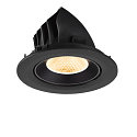 SLV Indbygnings loftlampe NUMINOS� GIMBLE L rund, egnet til VDU-arbejdsstationer IP20, sort, lakeret d�mpbar