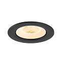 SLV Indbygnings loftlampe NUMINOS� GIMBLE L rund, egnet til VDU-arbejdsstationer IP20, sort, hvid, lakeret d�mpbar