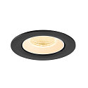 SLV Indbygnings loftlampe NUMINOS� GIMBLE L rund, egnet til VDU-arbejdsstationer IP20, sort, hvid, lakeret d�mpbar