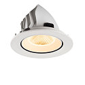 SLV Indbygnings loftlampe NUMINOS� GIMBLE L rund, egnet til VDU-arbejdsstationer IP20, hvid, lakeret d�mpbar