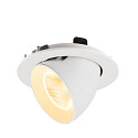 SLV Indbygnings loftlampe NUMINOS� GIMBLE L rund, egnet til VDU-arbejdsstationer IP20, hvid, lakeret d�mpbar