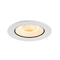 SLV Indbygnings loftlampe NUMINOS� GIMBLE L rund, egnet til VDU-arbejdsstationer IP20, hvid, lakeret d�mpbar