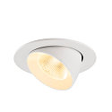 SLV Indbygnings loftlampe NUMINOS� GIMBLE L rund, egnet til VDU-arbejdsstationer IP20, hvid, lakeret d�mpbar