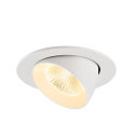 SLV Indbygnings loftlampe NUMINOS� GIMBLE L rund, egnet til VDU-arbejdsstationer IP20, hvid, lakeret d�mpbar