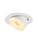 SLV Indbygnings loftlampe NUMINOS� GIMBLE L rund, egnet til VDU-arbejdsstationer IP20, hvid, lakeret d�mpbar