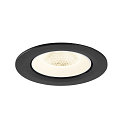 SLV Indbygnings loftlampe NUMINOS� GIMBLE L rund, egnet til VDU-arbejdsstationer IP20, sort, hvid, lakeret d�mpbar