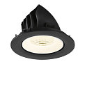 SLV Indbygnings loftlampe NUMINOS� GIMBLE L rund, egnet til VDU-arbejdsstationer IP20, sort, hvid, lakeret d�mpbar