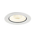 SLV Indbygnings loftlampe NUMINOS� GIMBLE L rund, egnet til VDU-arbejdsstationer IP20, hvid, lakeret d�mpbar