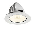 SLV Indbygnings loftlampe NUMINOS� GIMBLE L rund, egnet til VDU-arbejdsstationer IP20, hvid, lakeret d�mpbar