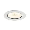 SLV Indbygnings loftlampe NUMINOS� GIMBLE L rund, egnet til VDU-arbejdsstationer IP20, hvid, lakeret d�mpbar