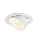 SLV Indbygnings loftlampe NUMINOS� GIMBLE L rund, egnet til VDU-arbejdsstationer IP20, hvid, lakeret d�mpbar
