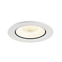 SLV Indbygnings loftlampe NUMINOS� GIMBLE L rund, egnet til VDU-arbejdsstationer IP20, hvid, lakeret d�mpbar
