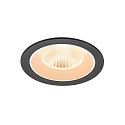 Indbygnings loftlampe NUMINOS� L rund, egnet til VDU-arbejdsstationer IP20, sort, hvid, lakeret d�mpbar