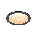 Indbygnings loftlampe NUMINOS� L rund, egnet til VDU-arbejdsstationer IP20, sort, hvid, lakeret d�mpbar
