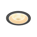 Indbygnings loftlampe NUMINOS� L rund, egnet til VDU-arbejdsstationer IP20, sort, hvid, lakeret d�mpbar