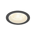 Indbygnings loftlampe NUMINOS� L rund, egnet til VDU-arbejdsstationer IP20, sort, hvid, lakeret d�mpbar