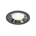 Indbygnings loftlampe NUMINOS� L egnet til VDU-arbejdsstationer IP20, chrom, sort d�mpbar