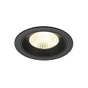 Indbygnings loftlampe NUMINOS� L rund, egnet til VDU-arbejdsstationer IP20, sort, lakeret d�mpbar