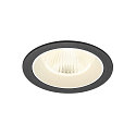 Indbygnings loftlampe NUMINOS� L rund, egnet til VDU-arbejdsstationer IP20, sort, hvid, lakeret d�mpbar