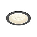 Indbygnings loftlampe NUMINOS� L rund, egnet til VDU-arbejdsstationer IP20, sort, hvid, lakeret d�mpbar