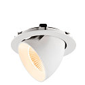 SLV Indbygnings loftlampe NUMINOS� GIMBLE XL egnet til VDU-arbejdsstationer IP20, hvid, lakeret d�mpbar