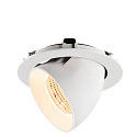 SLV Indbygnings loftlampe NUMINOS� GIMBLE XL egnet til VDU-arbejdsstationer IP20, hvid, lakeret d�mpbar