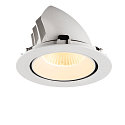 SLV Indbygnings loftlampe NUMINOS� GIMBLE XL egnet til VDU-arbejdsstationer IP20, hvid, lakeret d�mpbar