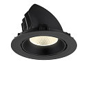 SLV Indbygnings loftlampe NUMINOS� GIMBLE XL egnet til VDU-arbejdsstationer IP20, sort, lakeret d�mpbar