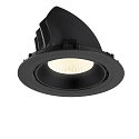 SLV Indbygnings loftlampe NUMINOS� GIMBLE XL egnet til VDU-arbejdsstationer IP20, sort, lakeret d�mpbar