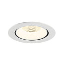 SLV Indbygnings loftlampe NUMINOS� GIMBLE XL egnet til VDU-arbejdsstationer IP20, hvid, lakeret d�mpbar