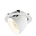 SLV ceiling recessed luminaire NUMINOS� GIMBLE XL suitable for VDU workstation IP20, white, lacquered dimmable