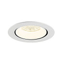 SLV ceiling recessed luminaire NUMINOS� GIMBLE XL suitable for VDU workstation IP20, white, lacquered dimmable