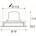 SLV Indbygnings loftlampe NUMINOS� MOVE XL svingbar, egnet til VDU-arbejdsstationer IP20, sort, hvid d�mpbar