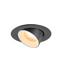 SLV Indbygnings loftlampe NUMINOS� GIMBLE XS rund, egnet til VDU-arbejdsstationer IP20, sort, hvid, lakeret d�mpbar