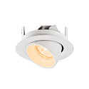 SLV Indbygnings loftlampe NUMINOS� GIMBLE XS rund, egnet til VDU-arbejdsstationer IP20, hvid, lakeret d�mpbar