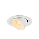 SLV Indbygnings loftlampe NUMINOS� GIMBLE XS rund, egnet til VDU-arbejdsstationer IP20, hvid, lakeret d�mpbar